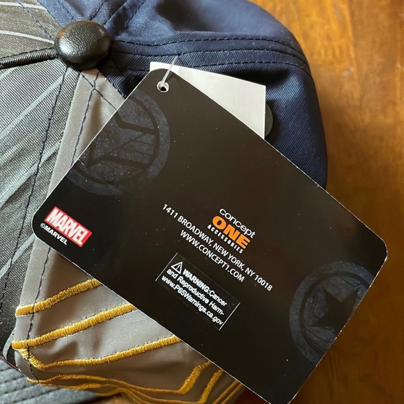 NWT Marvel Falcon & The Winter Solider Bucky Barnes SnapBack Hat Leather Disney+ - Picture 7 of 7